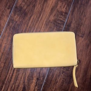 Yellow suede Target wallet